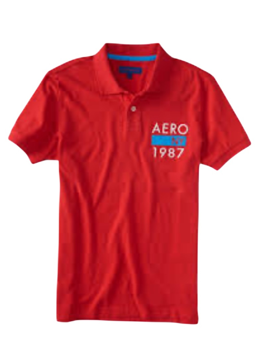 Aeropostale Aero NY 1987 Jersey Polo Red Short Sleeve NWT 3XL